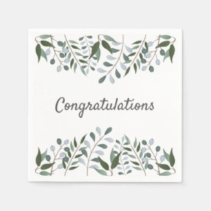 Gefeliciteerd met Eucalyptus Greenery Floral Servet