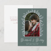 Gefeliciteerd met feestelijke feestelijke foto's feestdagenkaart (Voorkant / Achterkant)