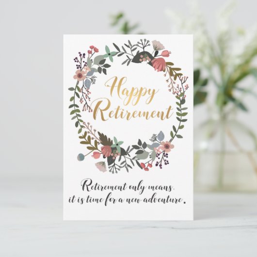 Gefeliciteerd met fijne pensionering met cadeautje (Staand voorkant)