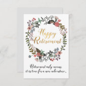 Gefeliciteerd met fijne pensionering met cadeautje (Voorkant / Achterkant)