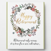 Gefeliciteerd met fijne pensionering met cadeautje fotoplaat (Voorkant)