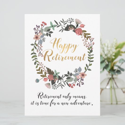 Gefeliciteerd met fijne pensionering met cadeautje kaart (Staand voorkant)