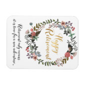 Gefeliciteerd met fijne pensionering met cadeautje magneet (Horizontaal)