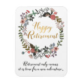 Gefeliciteerd met fijne pensionering met cadeautje magneet (Verticaal)