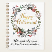 Gefeliciteerd met fijne pensionering met cadeautje planner (Voorkant)