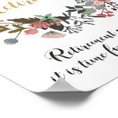 Gefeliciteerd met fijne pensionering met cadeautje poster (Hoek)