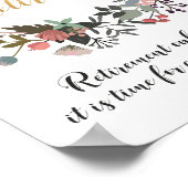 Gefeliciteerd met fijne pensionering met cadeautje poster (Hoek)