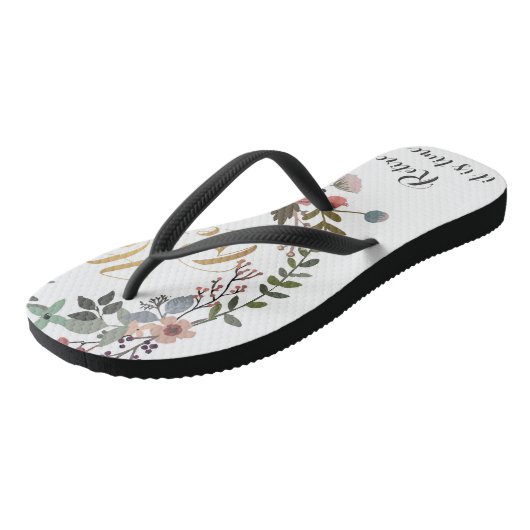 Gefeliciteerd met fijne pensionering met cadeautje teenslippers (Schuin)