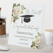 Gefeliciteerd met Floral Afstudeerder 2023 Reclamebord Met Voetstuk (Insitu)