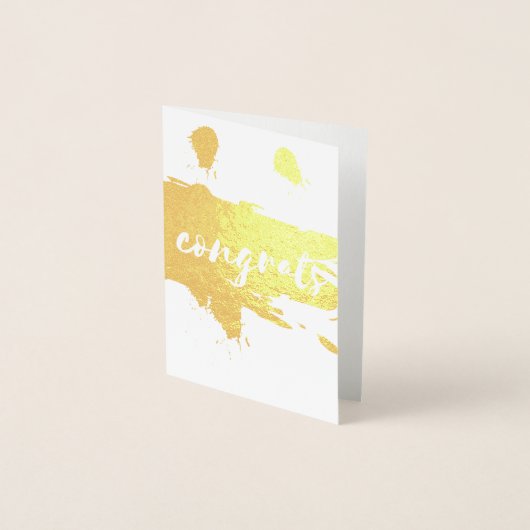 Gefeliciteerd met Folie penseelstreek Folie Kaarten (Voorkant)