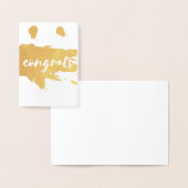 Gefeliciteerd met Folie penseelstreek Folie Kaarten (Display)