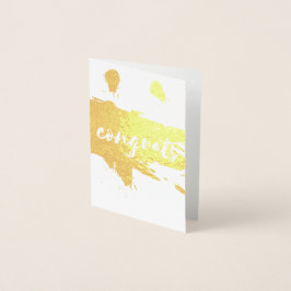 Gefeliciteerd met Folie penseelstreek Kaarten
