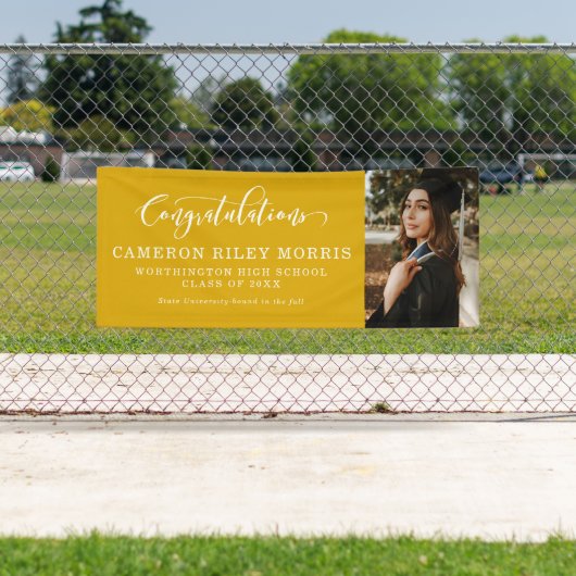 Gefeliciteerd met foto van afstuderen spandoek (Insitu)