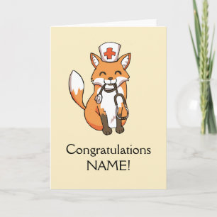 Gefeliciteerd met Fox Nurse Persoonlijke Sjabloon