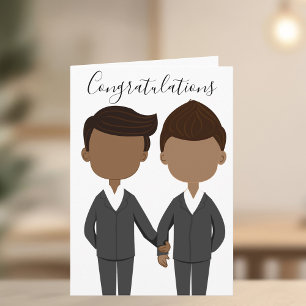 Gefeliciteerd met Gay Wedding African American Man Kaart