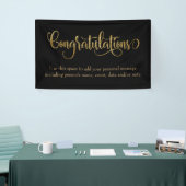 Gefeliciteerd met gebruik van Glitter-wisselgeld z Spandoek (Beurs)