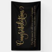 Gefeliciteerd met gebruik van Glitter-wisselgeld z Spandoek (Verticaal)