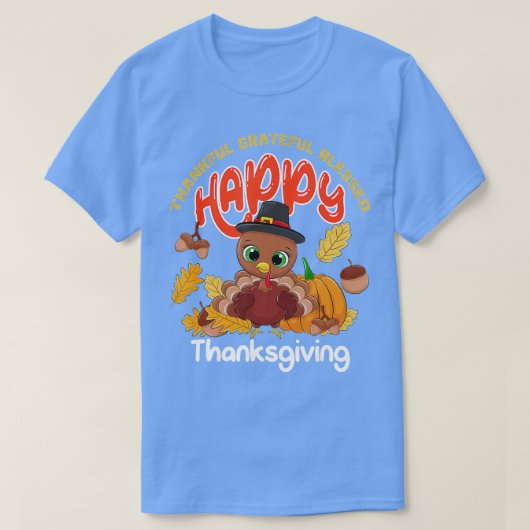 Gefeliciteerd met gebufferde kutje Turkije Happy B T-shirt (Design voorkant)