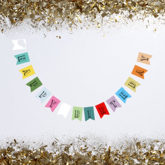 Gefeliciteerd met gekleurde Happy Birthday-feesten Vlaggetjes