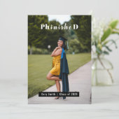 Gefeliciteerd met gepersonaliseerde PhD afstudeerf Kaart (Staand voorkant)