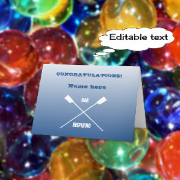 Gefeliciteerd met gepersonaliseerde roeien kaart