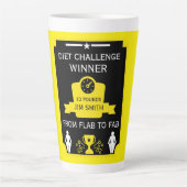 Gefeliciteerd met gewichtsverlies latte mok (Voorkant)