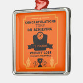 Gefeliciteerd met gewichtsverlies metalen ornament (Links)