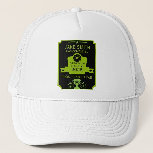 Gefeliciteerd met gewichtsverlies trucker pet (Voorkant)