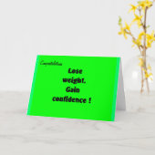 Gefeliciteerd met gewichtsverlies wenskaarten kaart (Gele Bloem)