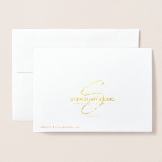 Gefeliciteerd met Gold Foil-compacte kaart (Met envelop)