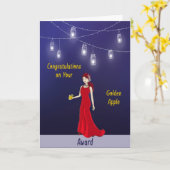 Gefeliciteerd met Golden Apple Teacher's Award Kaart (Gele Bloem)