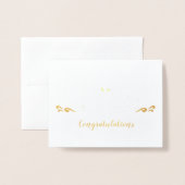 Gefeliciteerd met Golden Swans Weddenschap Folie Kaarten (Voorkant met envelop)