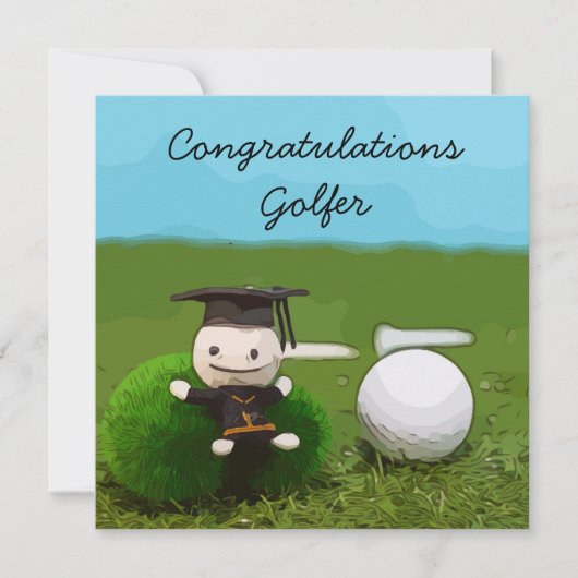 Gefeliciteerd met golfer afstuderen golf ball (Voorkant)