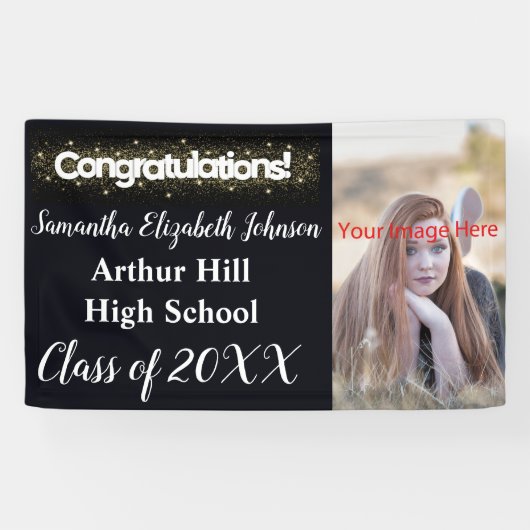 Gefeliciteerd met Graduation Party Banner (Horizontaal)