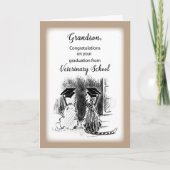Gefeliciteerd met Grandson Veterinary School Gra Kaart (Voorkant)