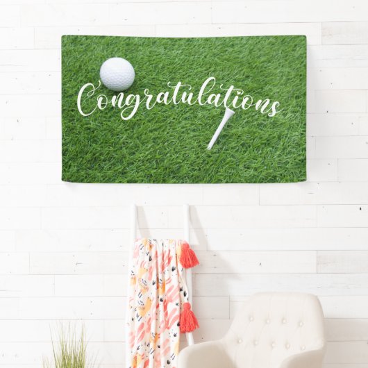 Gefeliciteerd met gras voor golf spandoek (Insitu)