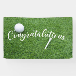 Gefeliciteerd met gras voor golf spandoek