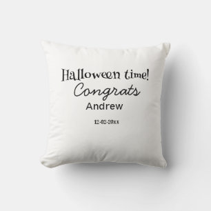 Gefeliciteerd met Halloween, voeg naam datum jaar Kussen
