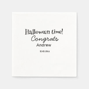 Gefeliciteerd met Halloween, voeg naam datum jaar Servet