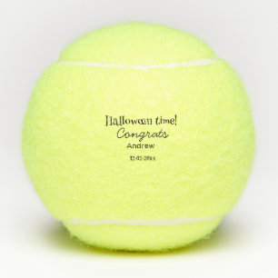 Gefeliciteerd met Halloween, voeg naam datum jaar  Tennisballen