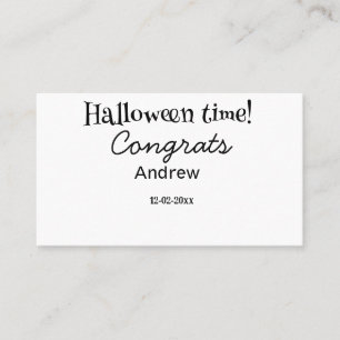 Gefeliciteerd met Halloween, voeg naam datum jaar Visitekaartje