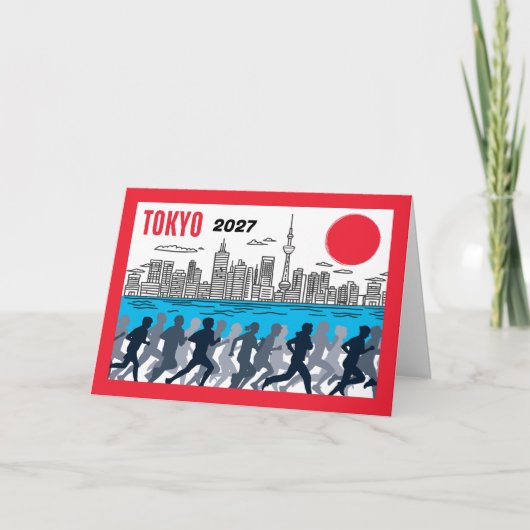 Gefeliciteerd met hardlopen in Tokio Kaart (Voorkant)