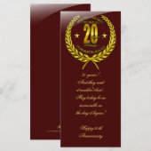 Gefeliciteerd met het 20-jarig jubileum (Voorkant / Achterkant)