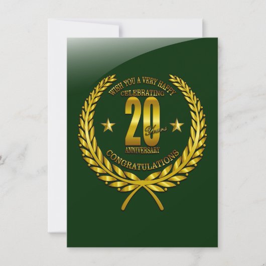 Gefeliciteerd met het 20-jarig jubileum (Voorkant)