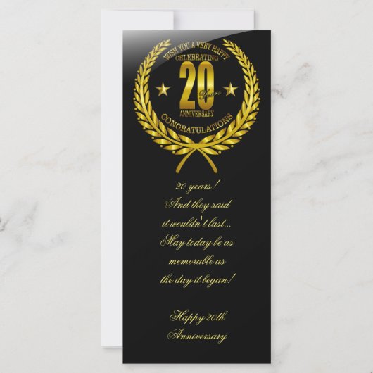 Gefeliciteerd met het 20-jarig jubileum (Voorkant)