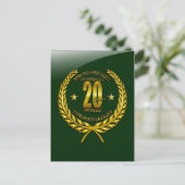 Gefeliciteerd met het 20-jarig jubileum briefkaart (Staand voorkant)