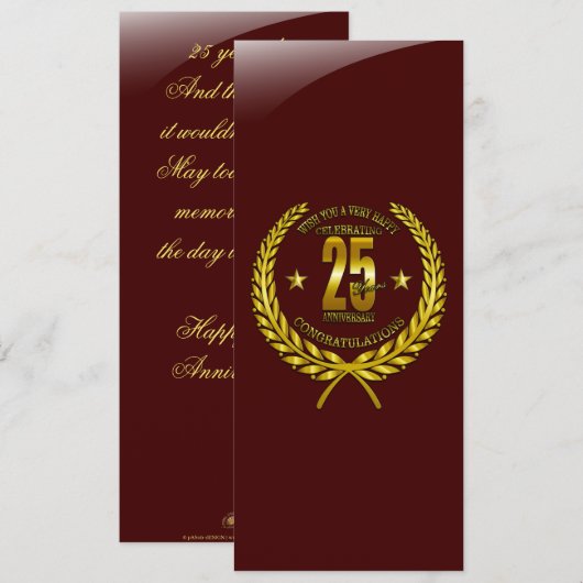 Gefeliciteerd met het 25e Jubileum (Voorkant / Achterkant)