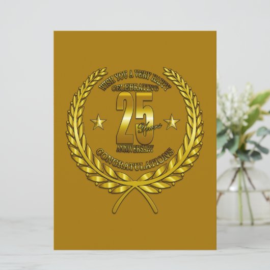 Gefeliciteerd met het 25e Jubileum (Staand voorkant)