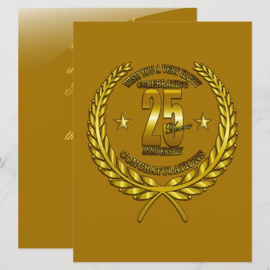 Gefeliciteerd met het 25e Jubileum (Voorkant / Achterkant)