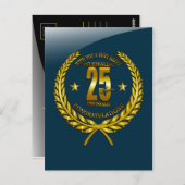 Gefeliciteerd met het 25e Jubileum Briefkaart (Voorkant / Achterkant)